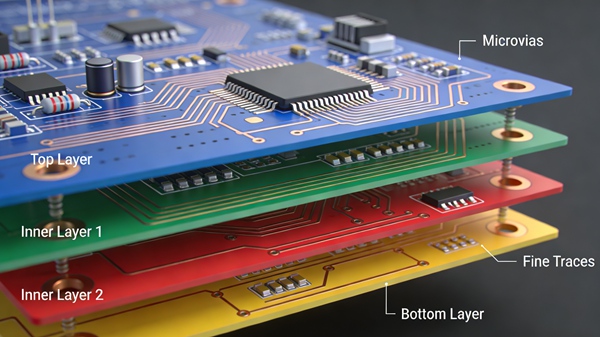 Microvias, Blind and Buried Vias in HDI PCB Design